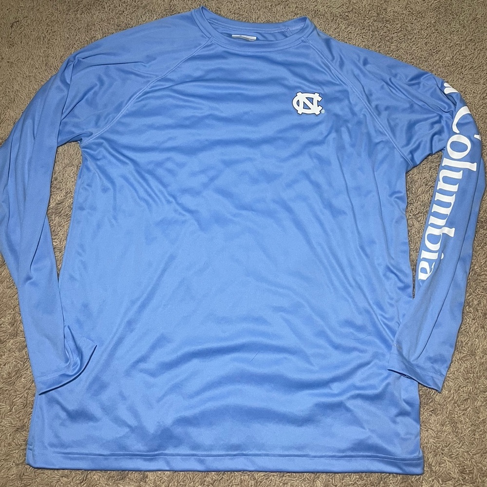 Columbia PFG Men's North Carolina Long Sleeve Fishing Shirt Size XL Blue